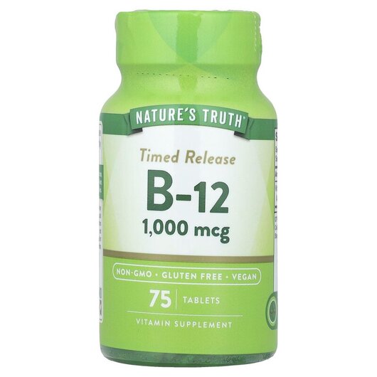 Основне фото товару Vitamins Time Release B-12 1000 mcg Основне фото товару Vitamins Time Release B-12 1000 mcg, Вітаміни, 75 таблеток
