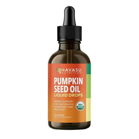 Основне фото товару Organic Pumpkin Seed Oil Liquid Drops Основне фото товару Organic Pumpkin Seed Oil Liquid Drops, Гарбузова олія, 30 мл