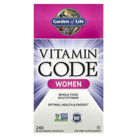 Основное фото товара Vitamin Code Women Основное фото товара Garden of Life, Витамины, Vitamin Code Women, 240 капсул