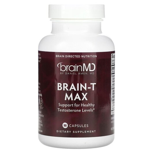Основне фото товару Brain-T Max Основне фото товару BrainMD, Brain-T Max, Підтримка мозку, 90 капсул