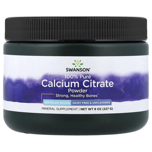Основное фото товара 100% Pure Calcium Citrate Powder Unflavored 350 mg Основное фото товара Кальций, 100% Pure Calcium Citrate Powder Unflavored 350 mg, 227