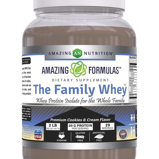 Основне фото товару Amazing Formulas The Family Whey Protein Isolate Chocolate Flavor Основне фото товару Amazing Formulas The Family Whey Protein Isolate Chocolate, Проте