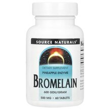 Bromelain 600 GDU/Gram 500 mg Бромелайн Source Naturals Bromelain 600 GDU/Gram 500 mg Бромелайн Source Naturals