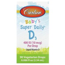 Baby's Super Daily D3 400 IU 10 mcg Витамин D3 Carlson