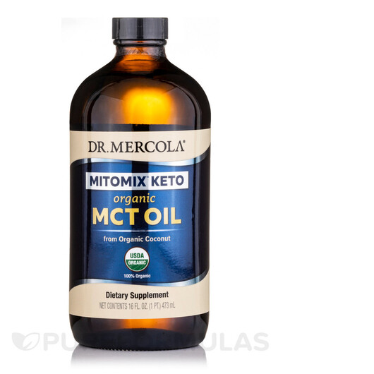 Основне фото товару Mitomix Keto Organic MCT Oil Основне фото товару Dr. Mercola, Mitomix Keto Organic MCT Oil, MCT Олія, 473 мл