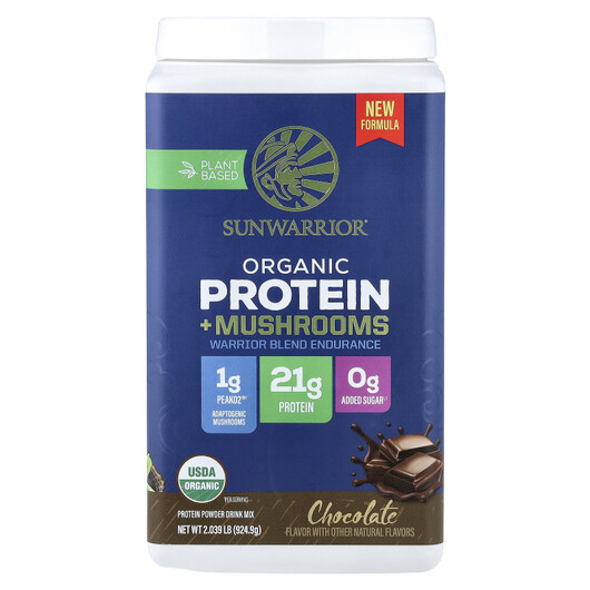 Основне фото товару Plant Based Organic Protein + Mushrooms Chocolate Основне фото товару Plant Based Organic Protein + Mushrooms Chocolate, Органічний Про