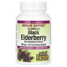 Black Elderberry 100 mg Черная Бузина Natural Factors Black Elderberry 100 mg Черная Бузина Natural Factors