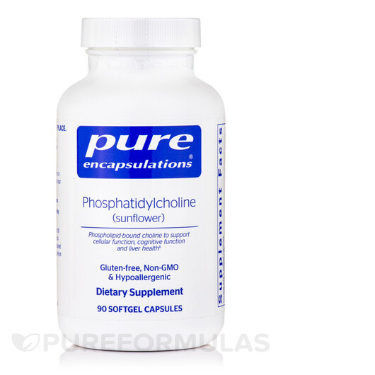 Основне фото товару Pure Encapsulations, Phosphatidylcholine, Фосфатидилхолін, 90 кап