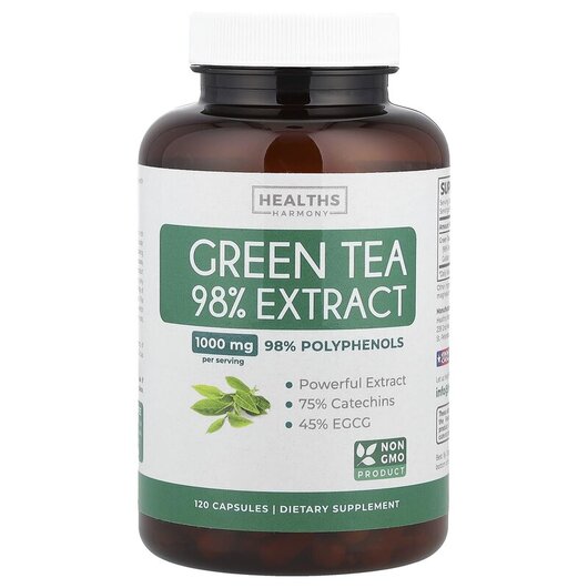 Основное фото товара Green Tea 98% Extract Основное фото товара Экстракт Зеленого Чая, Green Tea 98% Extract, 120 капсул