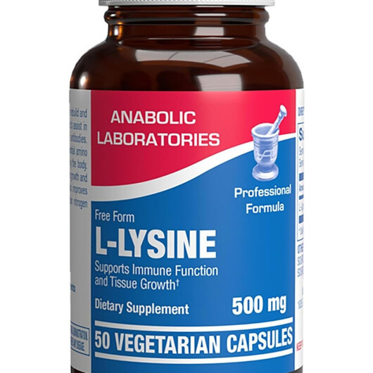 Основне фото товару L-Lysine Основне фото товару Anabolic Laboratories, L-Lysine, L-Лізин, 50 капсул