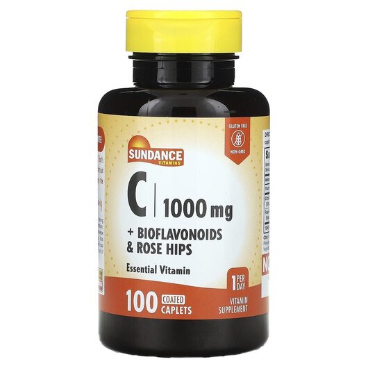 Основне фото товару Vitamin C + Bioflavonoids & Rose Hips Основне фото товару Vitamin C + Bioflavonoids & Rose Hips, Вітамін C, 100 таблето
