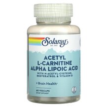 Альфа-ліпоєва Acetyl L-Carnitine Alpha Lipoic Acid Solaray