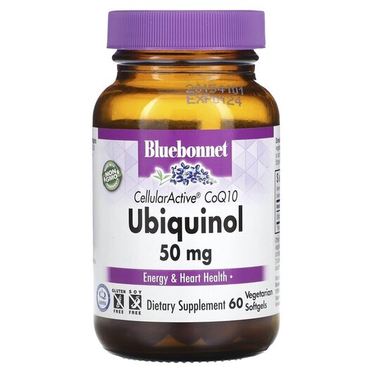 Основне фото товару Ubiquinol CoQ10 50 mg Основне фото товару Bluebonnet Nutrition, Ubiquinol CoQ10, Убіхінол CoQ10 50 мг, 60 к