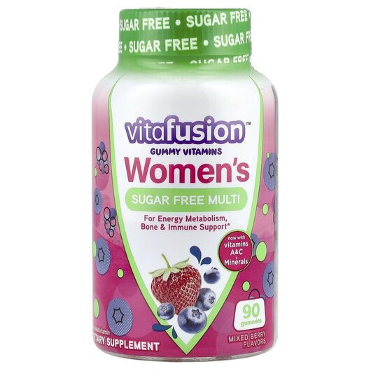 Основне фото товару Women's Multi Gummy Vitamins Sugar Free Mixed Berry Основне фото товару Women's Multi Gummy Vitamins Sugar Free, Вітаміни для жінок,
