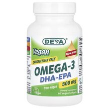 Веганський Риб'ячий жир Vegan Omega-3 DHA-EPA 500 mg Deva Веганський Риб'ячий жир Vegan Omega-3 DHA-EPA 500 mg Deva