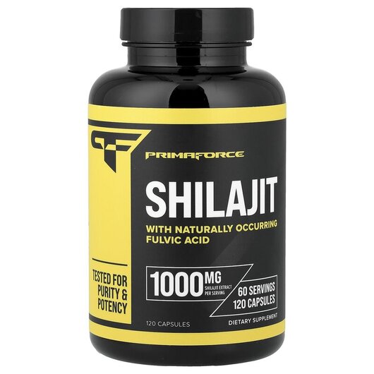 Основне фото товару Shilajit Основне фото товару Primaforce, Shilajit, Шилайт, 120 капсул