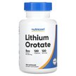 Фото товара Lithium Orotate 5 mg Фото товара Nutricost, Литий, Lithium Orotate 5 mg, 120 капсул