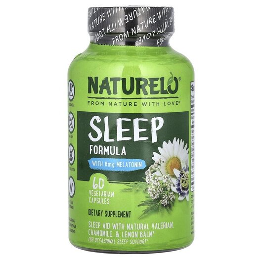 Основне фото товару Naturelo, Sleep Formula, Підтримка сну, 60 капсул