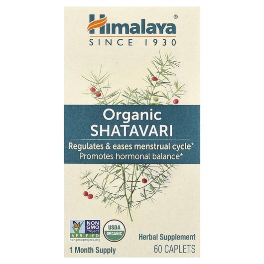 Основне фото товару Organic Shatavari Основне фото товару Himalaya, Organic Shatavari, Шатаварі, 60 капсул