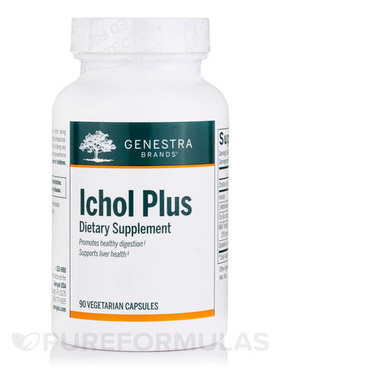 Основне фото товару Ichol Plus Основне фото товару Genestra, Ichol Plus, Вітамін B4 Холін, 90 капсул
