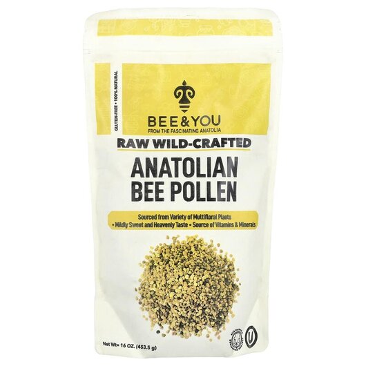 Основное фото товара Raw Wild-Crafted Anatolian Bee Pollen Основное фото товара Пчелиная пыльца, Raw Wild-Crafted Anatolian Bee Pollen, 453.5 г