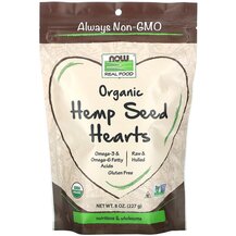 Конопляний протеїн Real Foods Organic Hemp Seed Hearts NOW