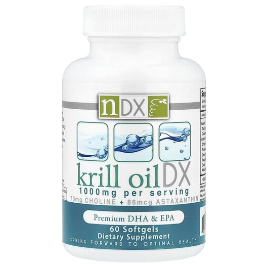 Основне фото товару Krill Oil DX 1000 mg, Масло криля DX 1000 мг, 60 капсул