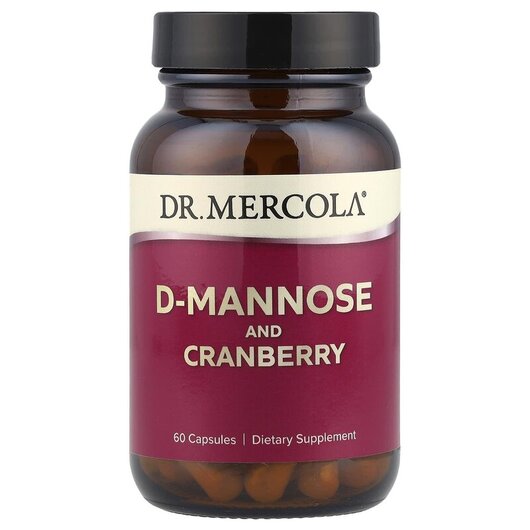 Основное фото товара D-Mannose & Cranberry Extract Основное фото товара Dr. Mercola, Д-манноза, D-Mannose, 60 капсул