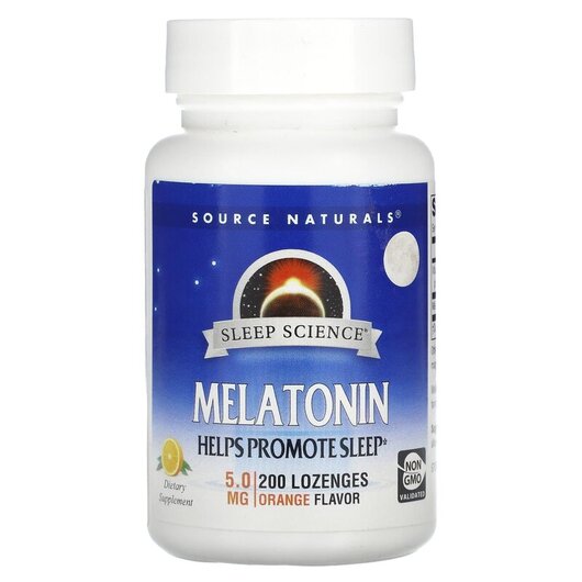Основное фото товара Melatonin Orange Flavor 5 mg Основное фото товара Source Naturals, Мелатонин, Melatonin Orange Flavor 5 mg, 200 таб