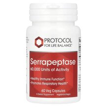 Serrapeptase 60000 Серрапептаза Protocol for Life Balance