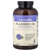 Лляна олія Flaxseed Oil Naturewise 240 капсул Лляна олія Flaxseed Oil Naturewise 240 капсул