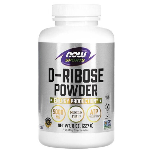 Основне фото товару Sports D-Ribose Powder Основне фото товару NOW Foods, Sports D-Ribose Powder, D-рибоза порошок, 227 г