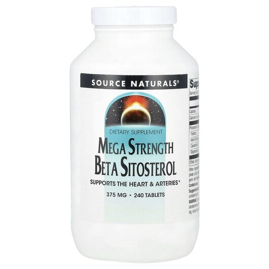 Основне фото товару Mega Strength Beta Sitosterol 375 mg Основне фото товару Mega Strength Beta Sitosterol 375 mg, Бета-Ситостерол, 240 таблет