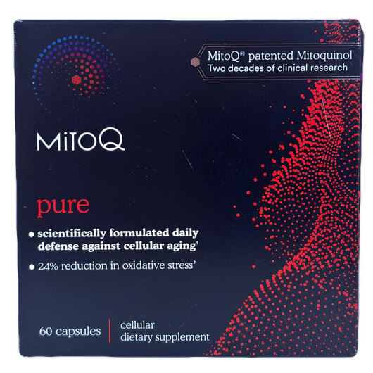 Основне фото товару MitoQ, MitoQ Pure 10 mg, Пьюр, 60 капсул