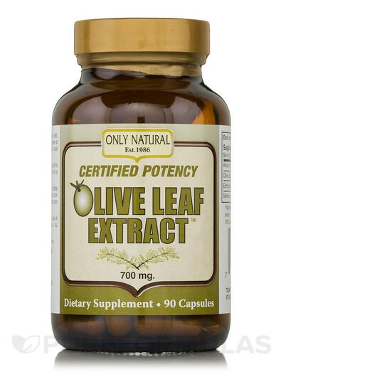 Основне фото товару Olive Leaf Extract Основне фото товару Only Natural, Olive Leaf Extract, Листя оливи, 90 капсул