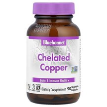 Chelated Copper Медь Bluebonnet Nutrition 90 капсул Chelated Copper Медь Bluebonnet Nutrition 90 капсул
