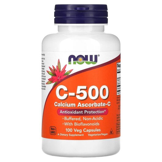 Основное фото товара C-500 Calcium Ascorbate-C Основное фото товара NOW Foods, Аскорбат Кальция, C-500 Calcium Ascorbate-C, 100 кальц