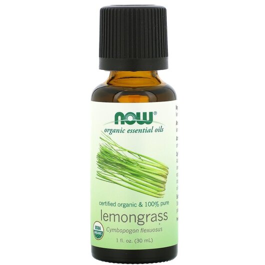 Основное фото товара Pure Essential Oil Organic Lemongrass Основное фото товара NOW Foods, Эфирное масло, Pure Essential Oil Organic Lemongrass,