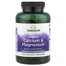 Liquid Calcium & Magnesium Кальций Swanson 100 капсул
