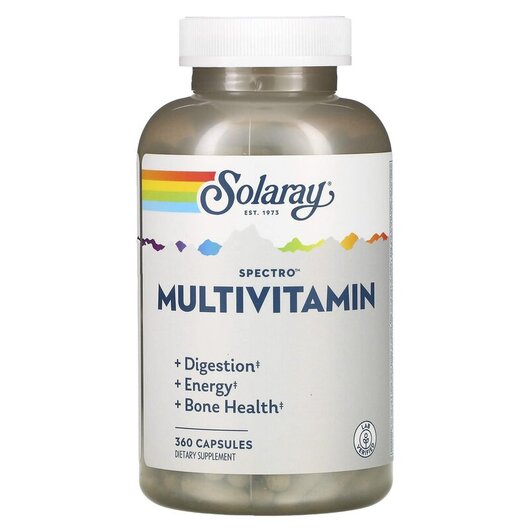 Основне фото товару Spectro Multivitamin Основне фото товару Solaray, Spectro Multivitamin, Мультивітаміни, 360 капсул
