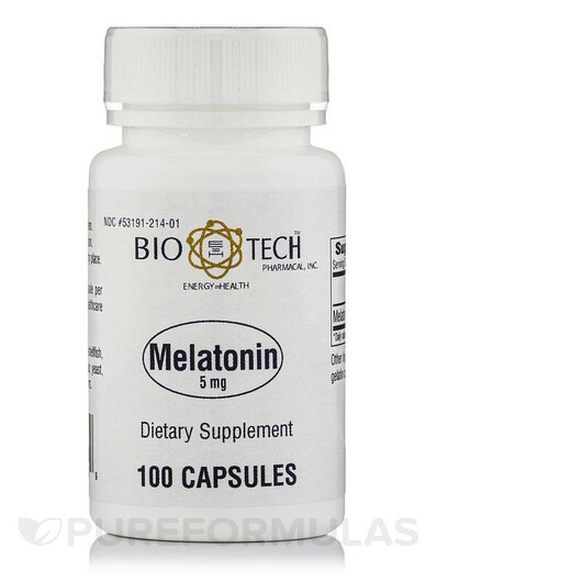 Основное фото товара Tech Pharmacal, Мелатонин, Melatonin 5 mg, 100 капсул