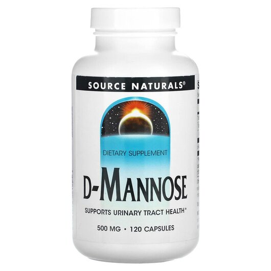 Основное фото товара Source Naturals, D-Манноза 500 мг, D-Mannose 500 mg 120, 120 капс