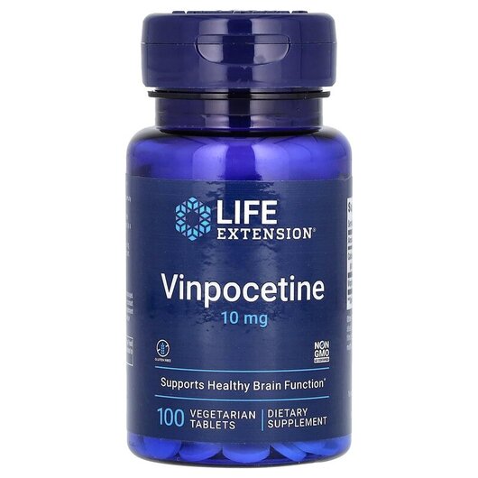 Основне фото товару Vinpocetine 10 mg Основне фото товару Life Extension, Vinpocetine 10 mg, Вінпоцетин 10 мг, 100 капсул