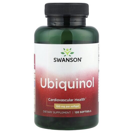 Основне фото товару Swanson, Ubiquinol 100 mg, Убіхінол, 120 капсул