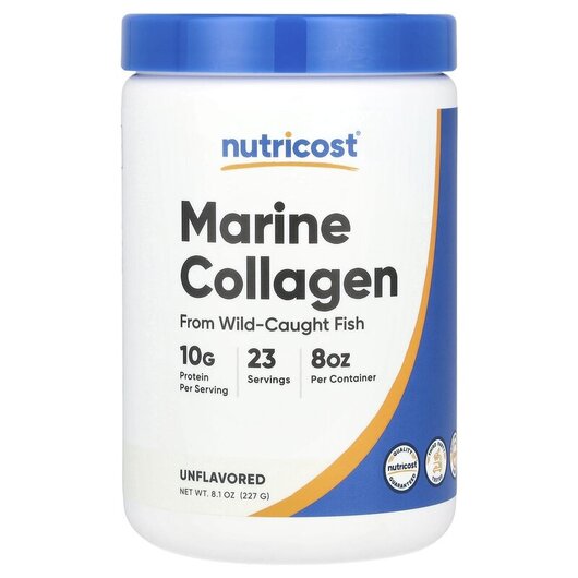 Основное фото товара Nutricost, Коллаген, Marine Collagen Unflavored, 227 г