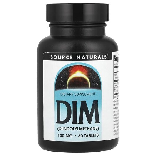 Основне фото товару Source Naturals, DIM 100 mg, Дііндолілметан, 30 таблеток