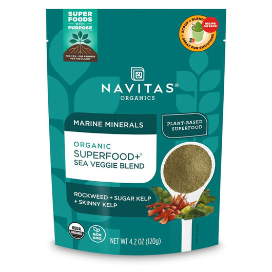 Основное фото товара Organic Superfood+ Sea Veggie Blend Основное фото товара Navitas Organics, Суперфуд, Organic Superfood+ Sea Veggie Blend,
