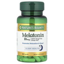 Мелатонін 10 мг Melatonin 10 mg Nature's Bounty 60 капсул