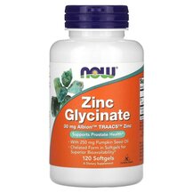Гліцинат Цинку Zinc Glycinate 30 mg NOW Foods 120 капсул