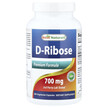 Фото товару Best Naturals, D-Ribose 700 mg, D-рибоза, 180 капсул